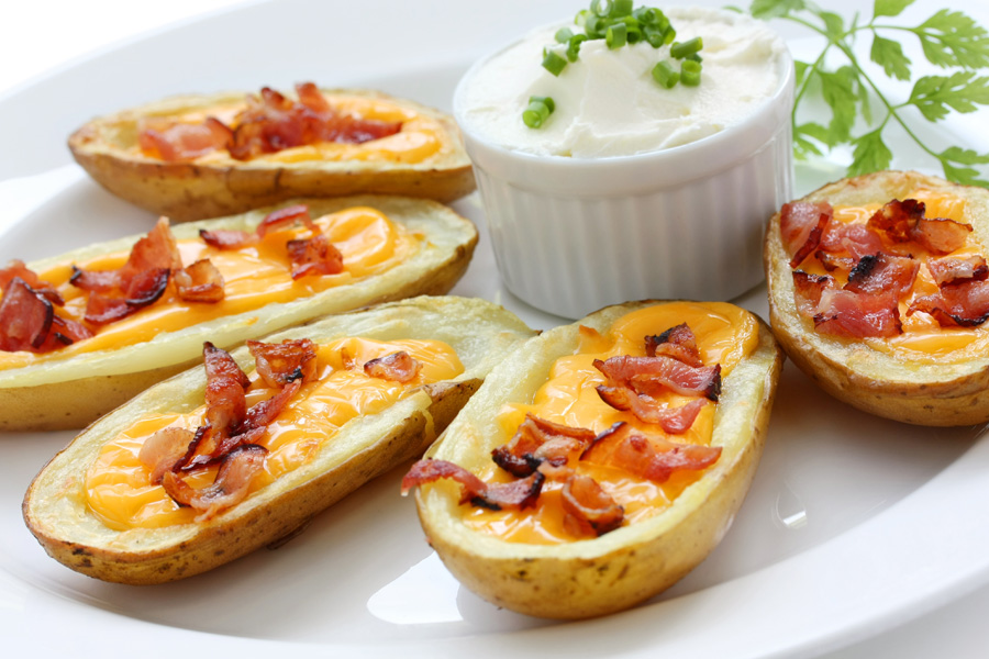 Potato-Skins-With-Cheese-And-Bacon